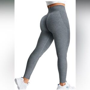 Gray High-Waisted Leggings